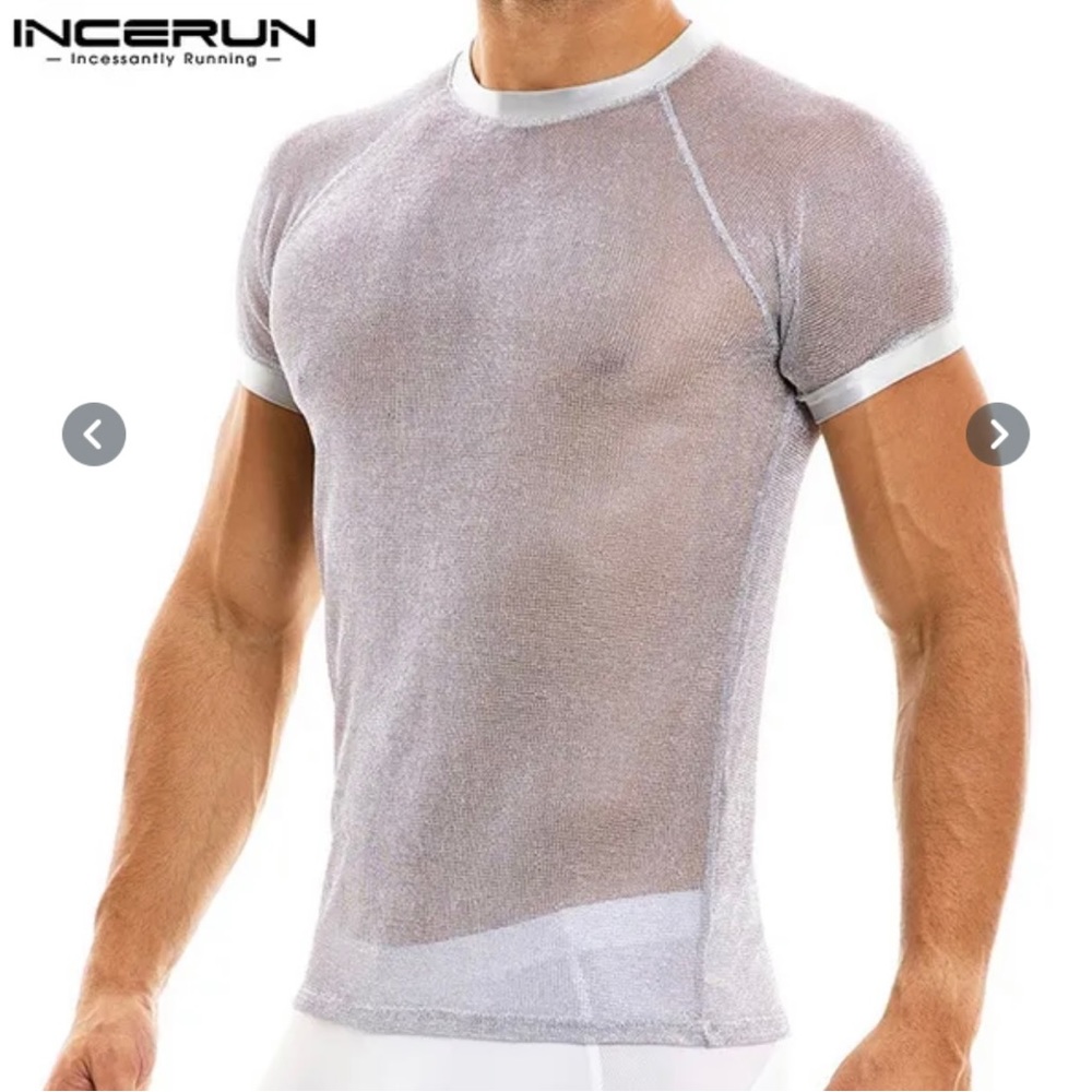Metallic Silver Sheet Tee
